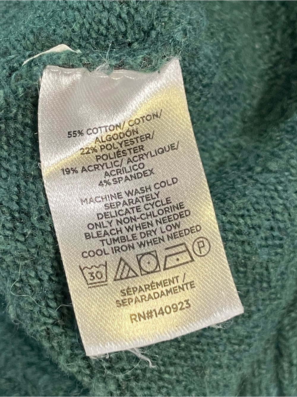 🌲 LOFT Forest Green Fair Isle Nordic Sweater | Size M - Picture 8 of 8